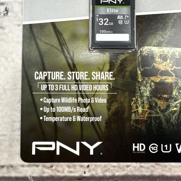 PNY Elite 32 Gb Trail Camera SDHC card Deer Hunting‎ Turkey P-Sd32gv New - Picture 2 of 5